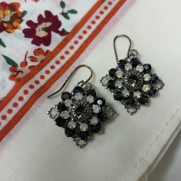 Liz Palacios Black and White Drop Earrings - Picture 2 of 3